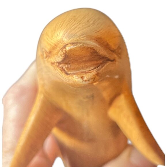 Handmade Ceramic Dolphin Figurine 4.5” T x 6” long Blonde Vintage - Picture 9 of 16